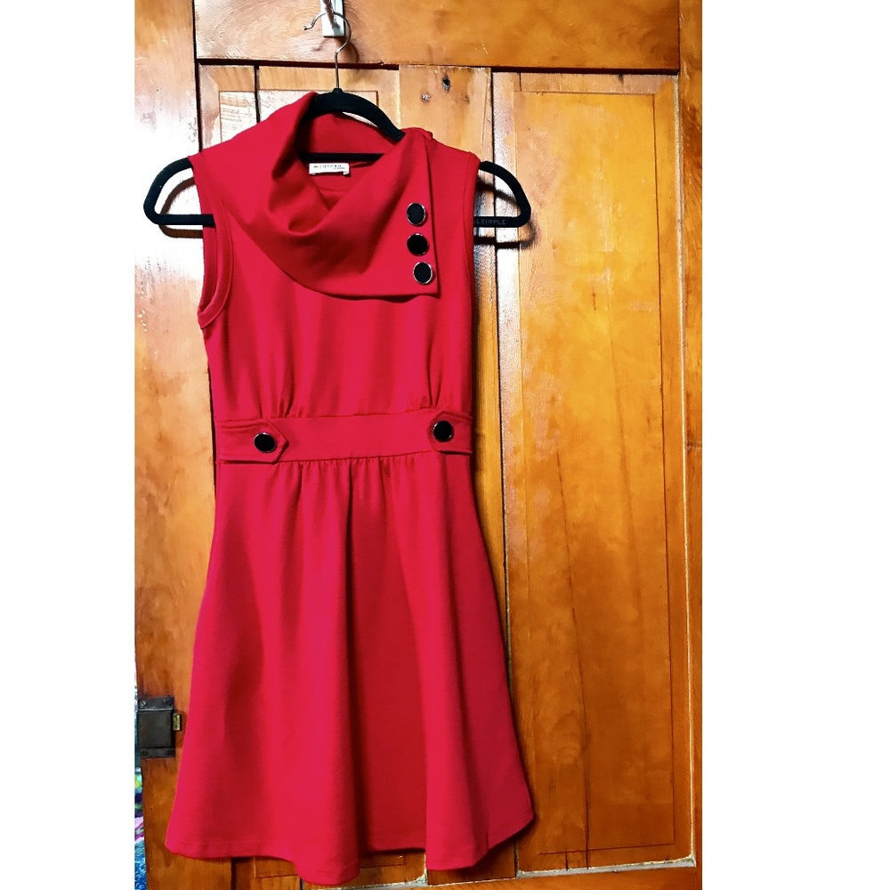 Retro Modcloth Coach Tour Dress in Red w/ Pockets!